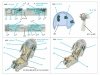 Quinta Studio QD48447 MiG-21UM 3D-Printed coloured Interior on decal paper (Trumpeter) 1/48